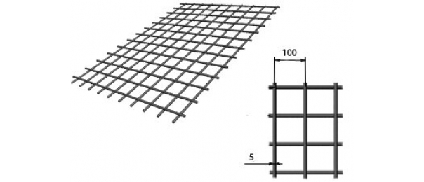 Сетка сварная (дорожная) 100х100х5мм 1,5х2м купить с доставкой в Крутом