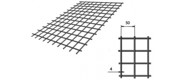 Сетка сварная (дорожная) 50х50х4мм 1х2м купить с доставкой в Крутом